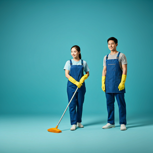 Professional cleaning staff